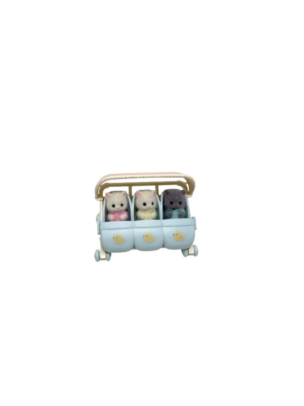 Sylvanian Families Persian Cat Triplets with 3-Seat Stroller Calico Critters JP